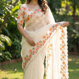 cherry taby organza saree