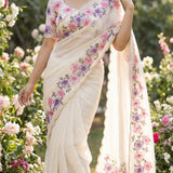 cherry taby organza saree