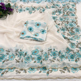 cherry taby organza saree