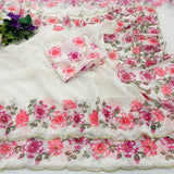 cherry taby organza saree