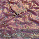 Premium Space Silk Zari Embroidered Saree