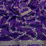 Premium Space Silk Zari Embroidered Saree