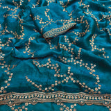 Premium Space Silk Zari Embroidered Saree