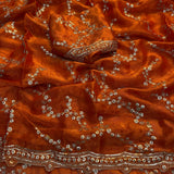Premium Space Silk Zari Embroidered Saree