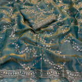 Premium Space Silk Zari Embroidered Saree