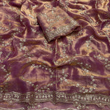 Premium Space Silk Zari Embroidered Saree