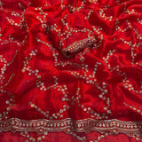 Premium Space Silk Zari Embroidered Saree