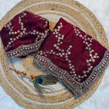 Premium Space Silk Zari Embroidered Saree