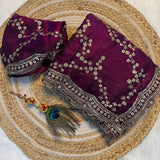 Premium Space Silk Zari Embroidered Saree