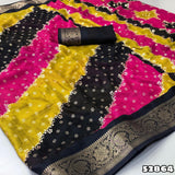 Multi Colored Soft Silk Foil Print Saree