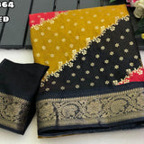 Multi Colored Soft Silk Foil Print Saree
