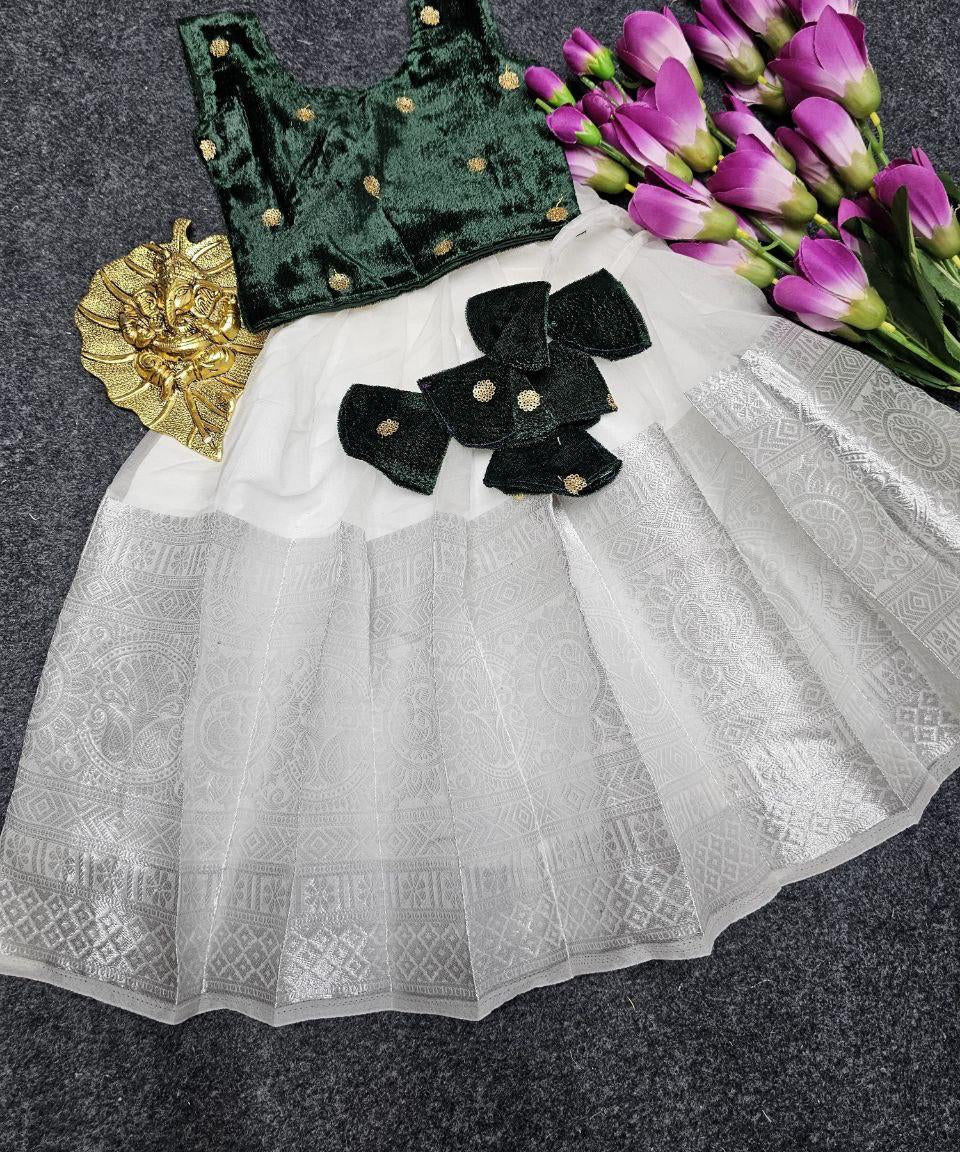 Festive Nylon Silk Kids Lehenga