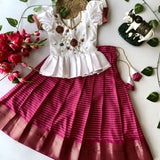 Kids Traditional Dola Silk Lehenga