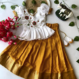 Kids Traditional Dola Silk Lehenga
