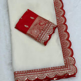 partywear dola silk saree