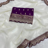 partywear dola silk saree