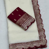 partywear dola silk saree