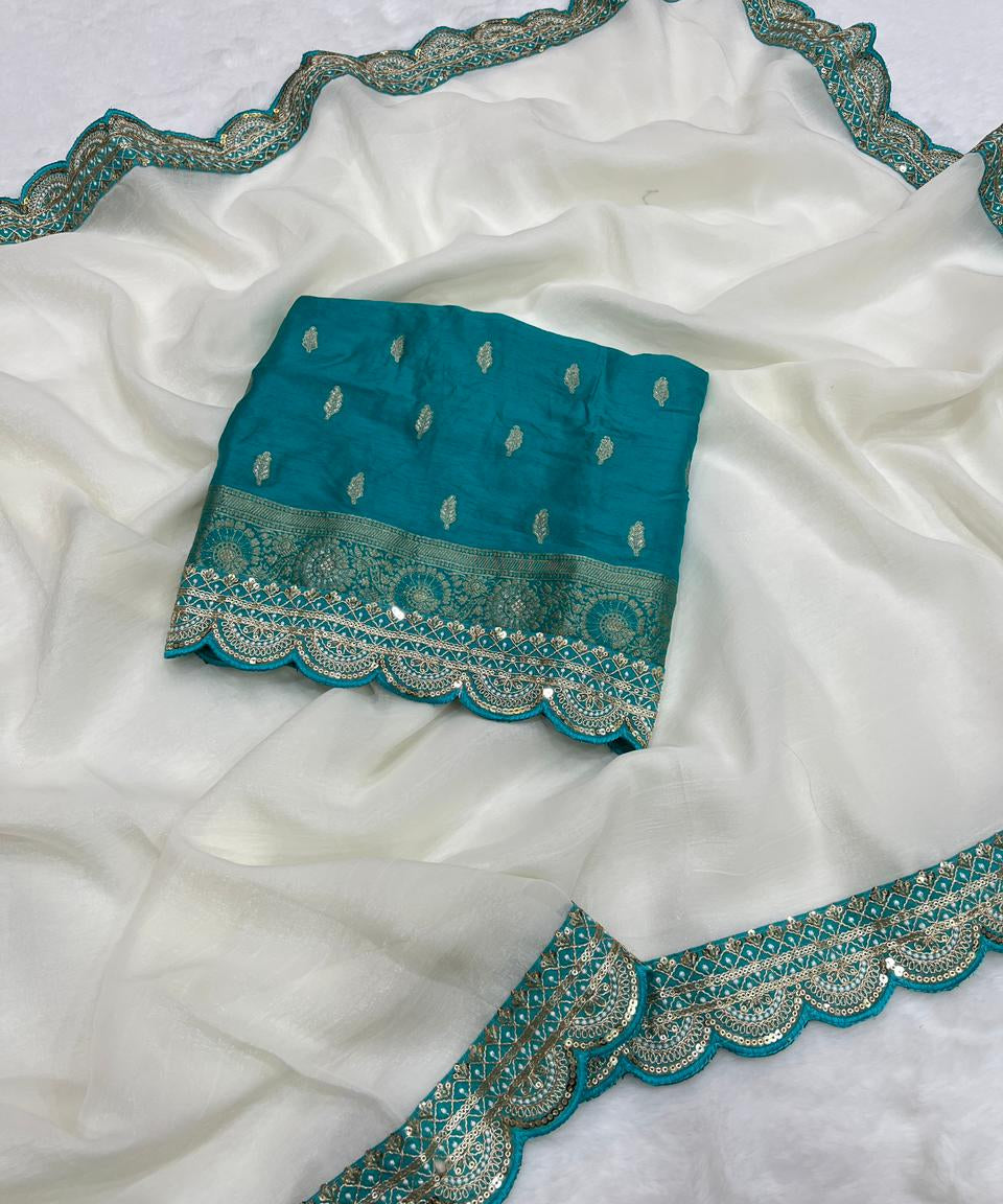 partywear dola silk saree