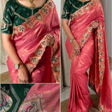 vanshika viscose satin silk saree