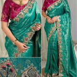 vanshika viscose satin silk saree