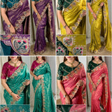 vanshika viscose satin silk saree