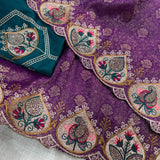 vanshika viscose satin silk saree