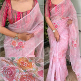mahira organza saree