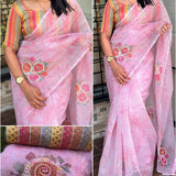 mahira organza saree