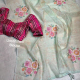 mahira organza saree