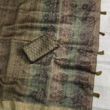 prena glass cotton saree