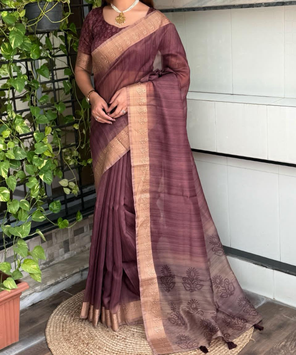 prena glass cotton saree