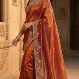 Shiny Bridal Space Silk Saree