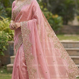 Shiny Bridal Space Silk Saree