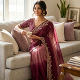 Boutique Shaded Chiffon Saree