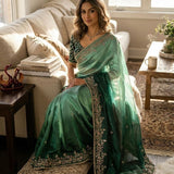 Boutique Shaded Chiffon Saree