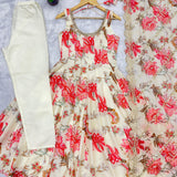 Stylish Charm Floral Print Gown