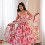 Stylish Charm Floral Print Gown