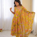 Stylish Charm Floral Print Gown