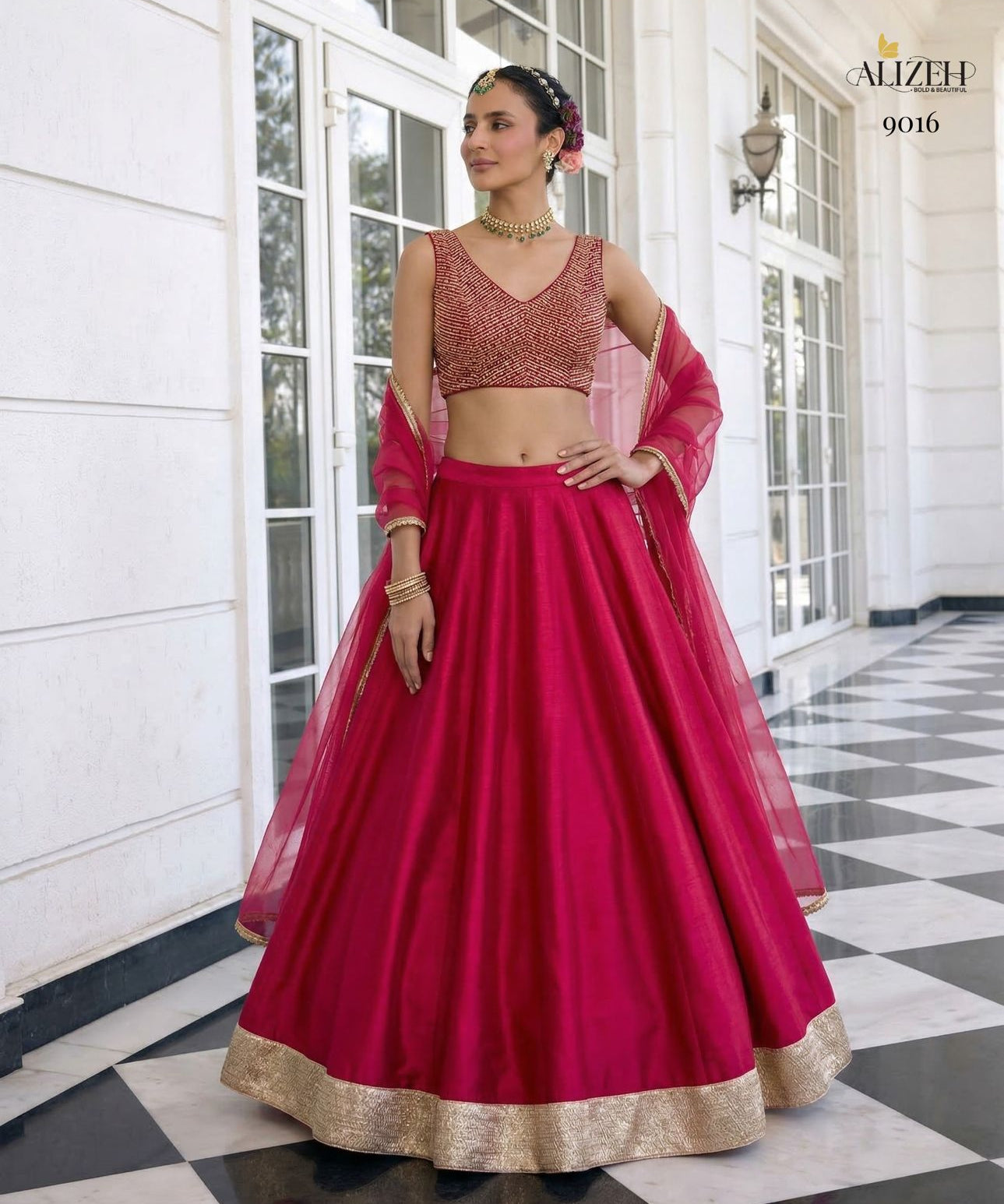 Alizeh Fancy Silk Lehenga Choli
