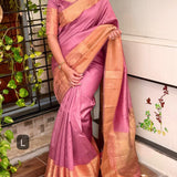 Sindhu Solid Zari Weaving Saree
