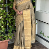 Sindhu Solid Zari Weaving Saree