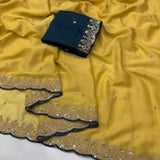 Traditional Georgette Embroidered Saree