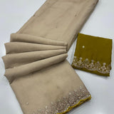 Traditional Georgette Embroidered Saree