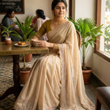 Traditional Georgette Embroidered Saree