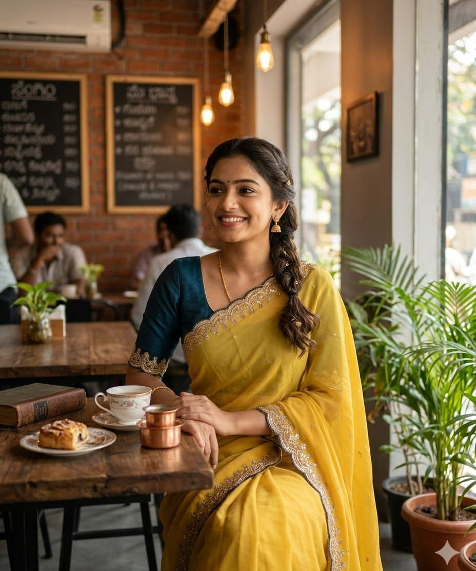 Traditional Georgette Embroidered Saree