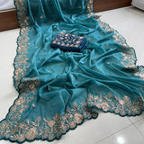 Wedding Georgette Embroidered Saree