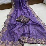 Wedding Georgette Embroidered Saree