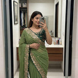 Wedding Georgette Embroidered Saree