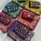 Wedding Georgette Embroidered Saree