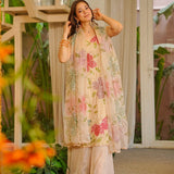 Crafted Organza Silk Top Plazzo